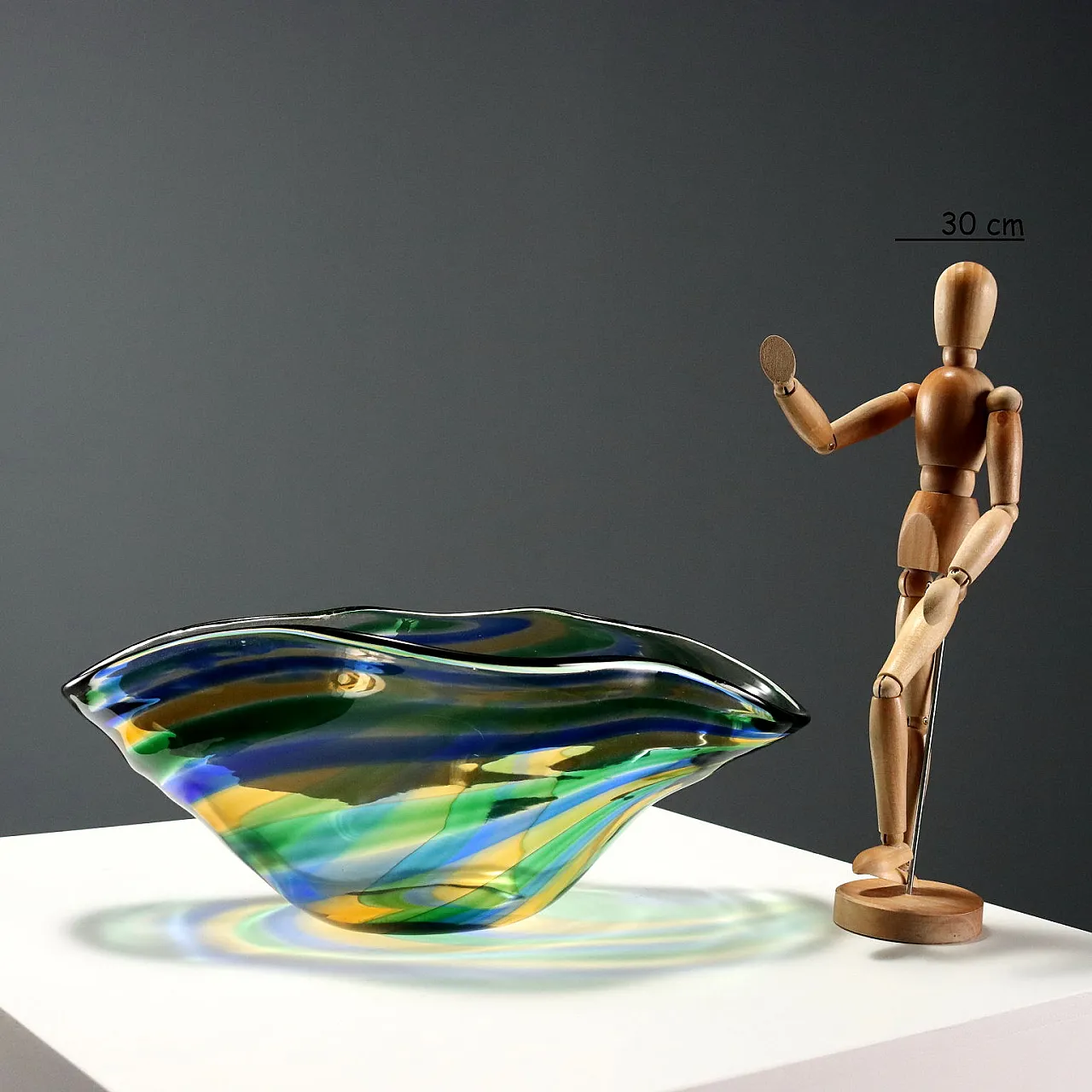 Centrotavola in vetro di Murano colorato, fine '900 2