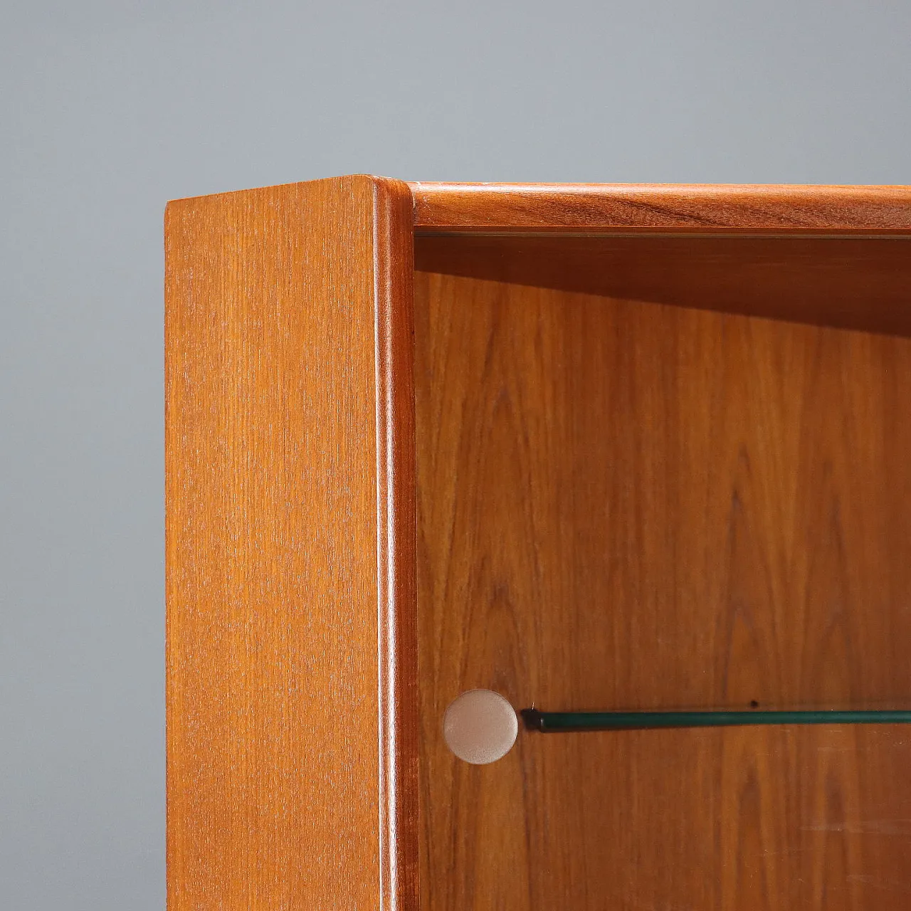 Corner unit in teak with open compartments, 20th century 8