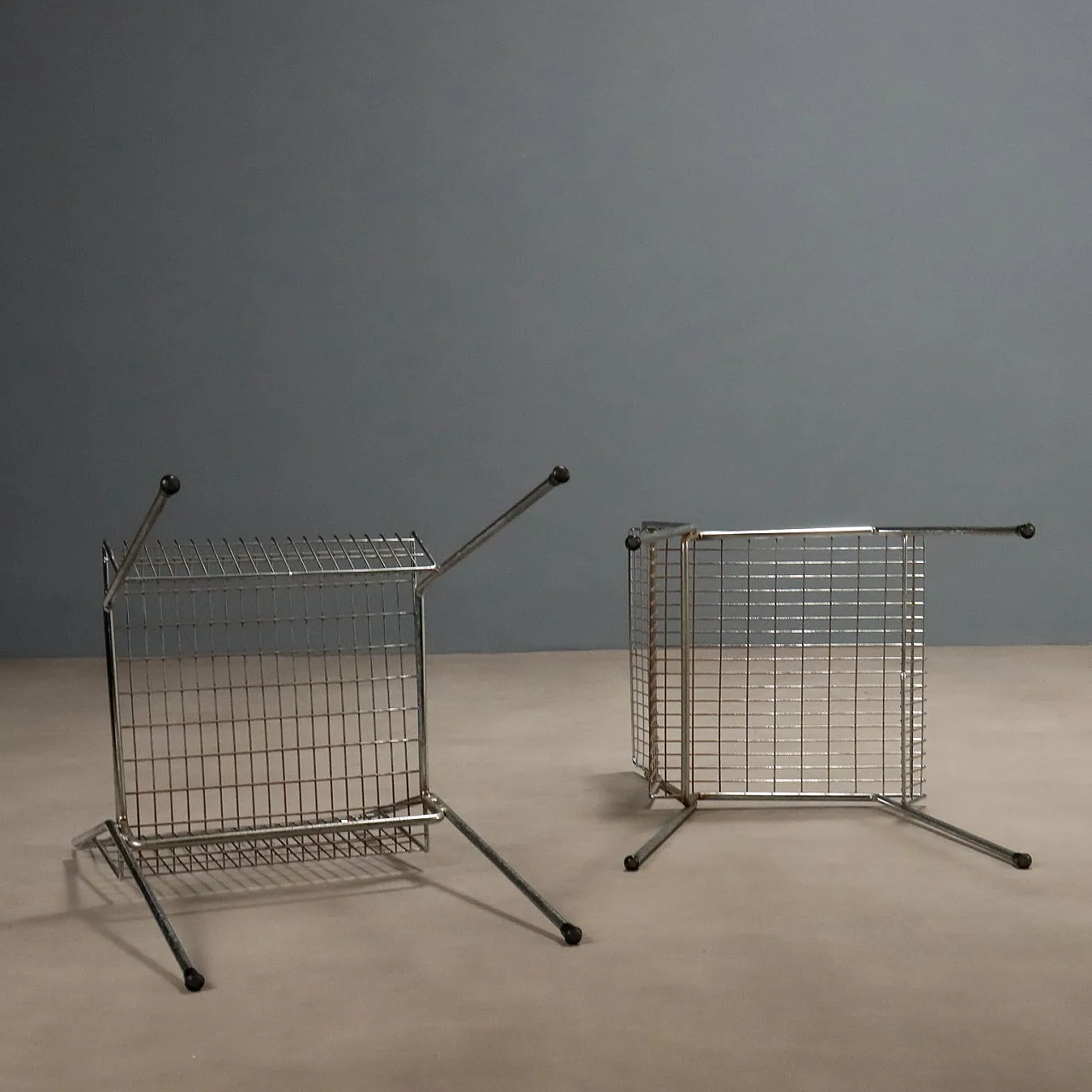 4 Chrome Metal Dining Chairs, mid-20th century 9