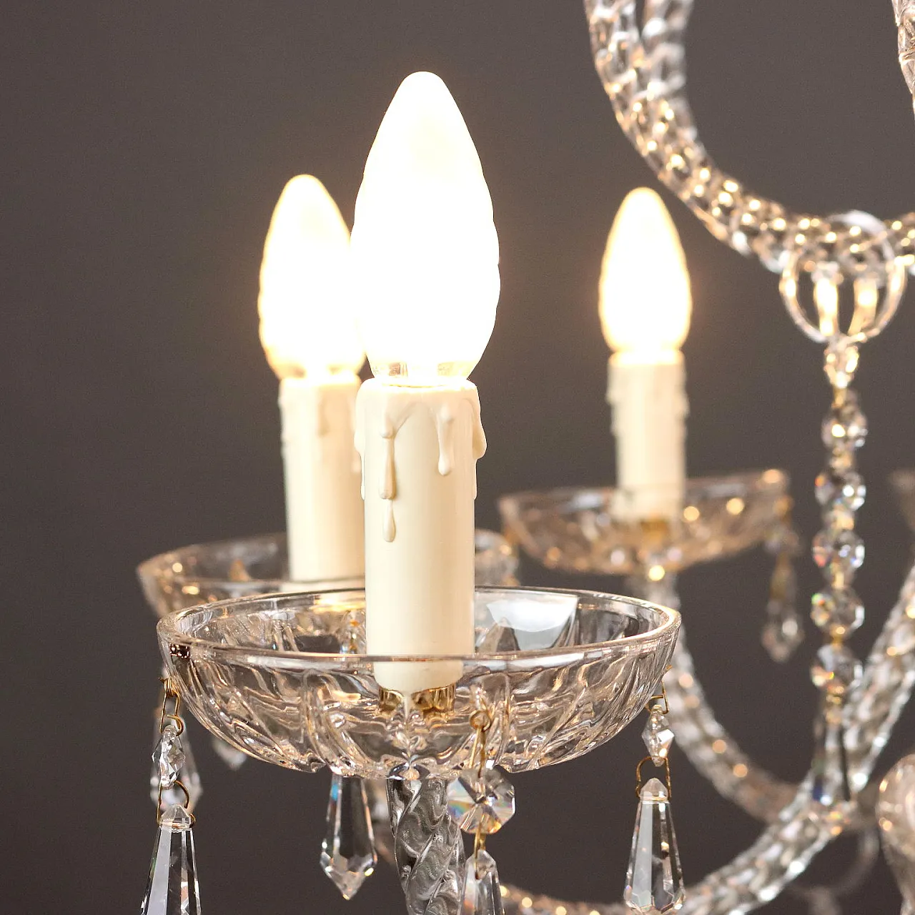 Lampadario in vetro soffiato, '900 6