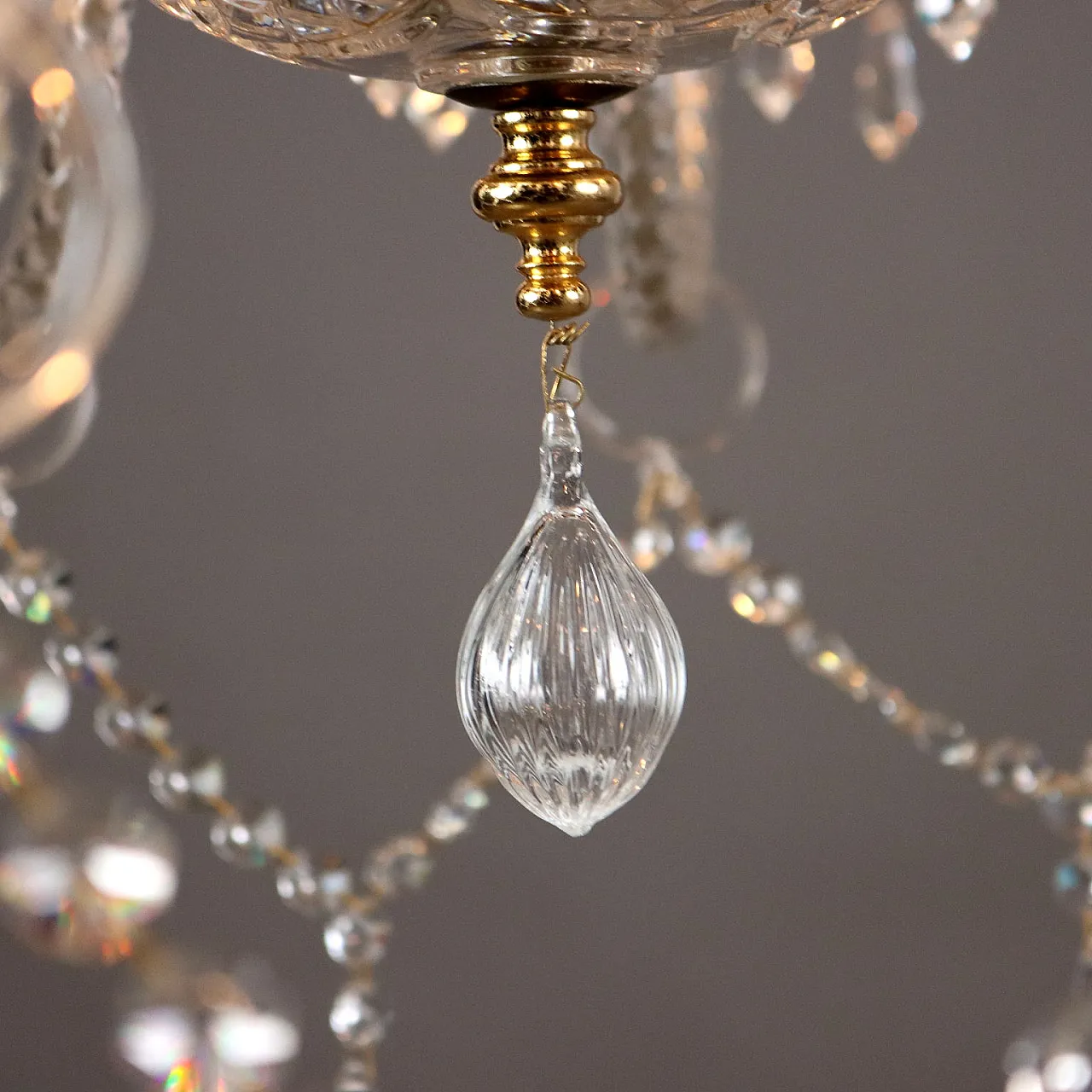 Lampadario in vetro soffiato, '900 8