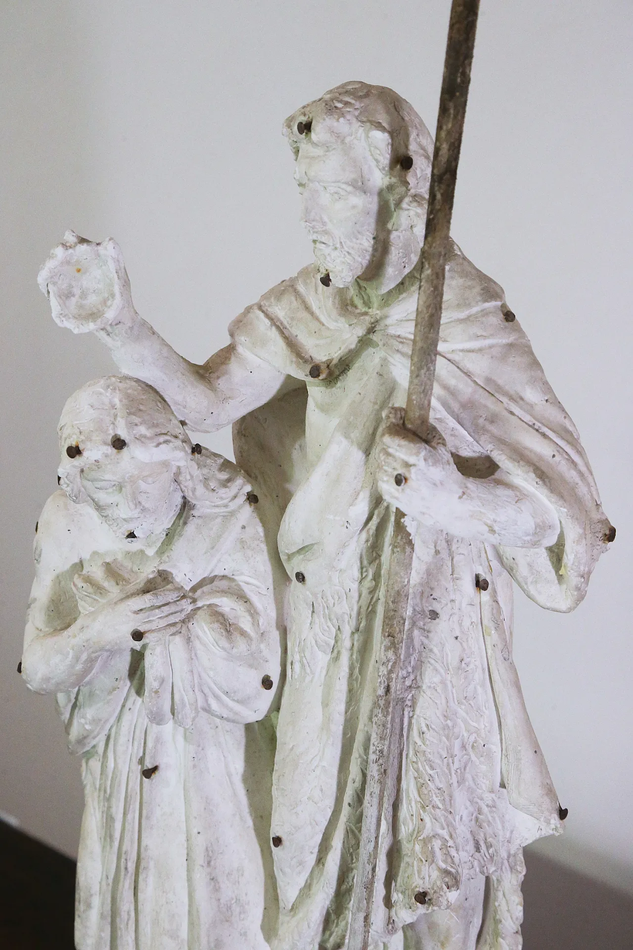 Preparatory plaster sculpture baptism Jesus John the Baptist, 20s 7