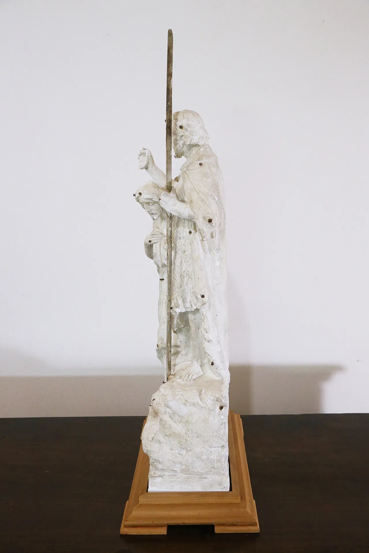 Preparatory plaster sculpture baptism Jesus John the Baptist, 20s 10