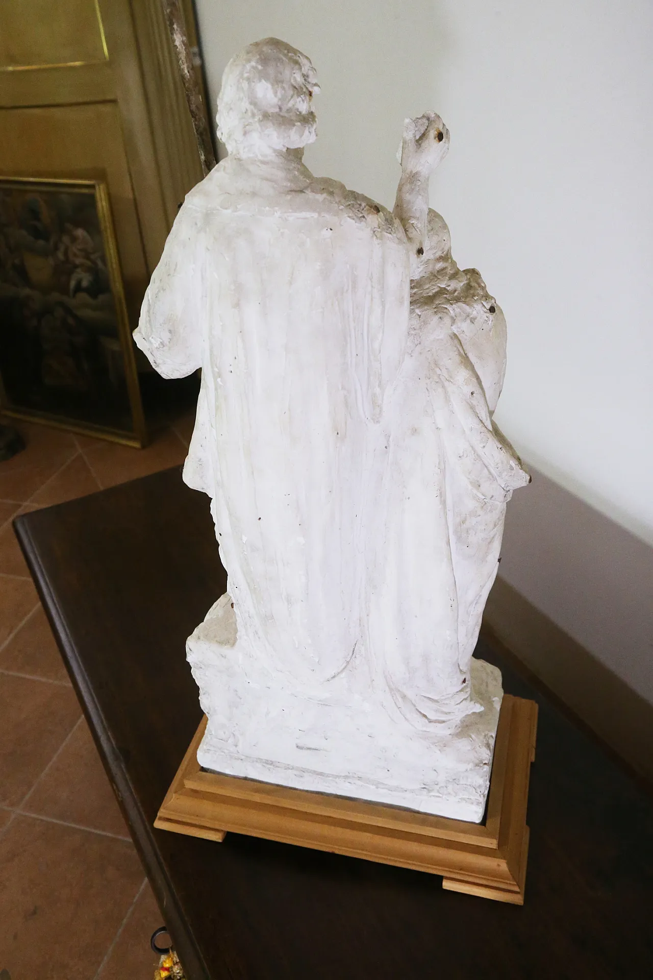 Preparatory plaster sculpture baptism Jesus John the Baptist, 20s 12