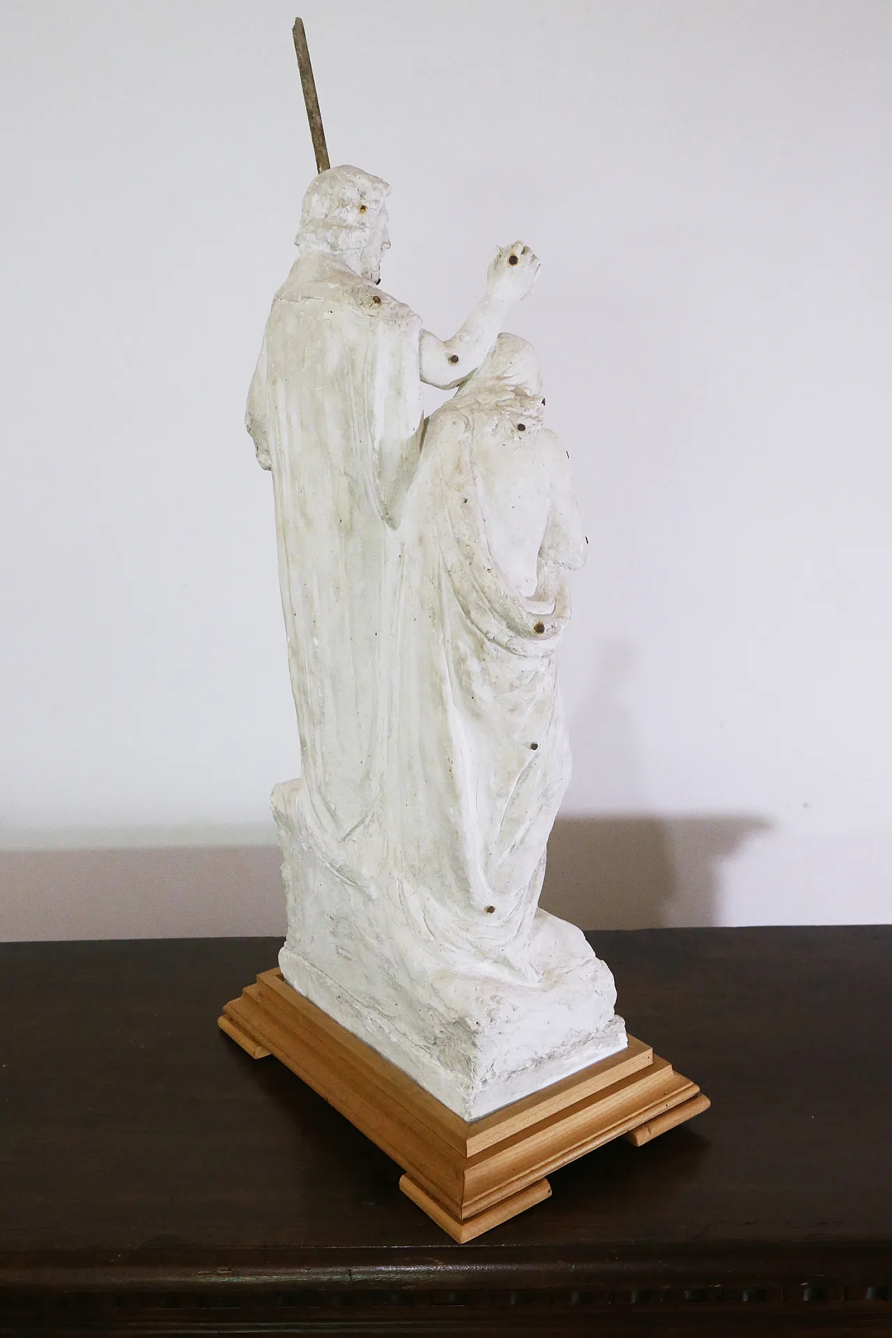 Preparatory plaster sculpture baptism Jesus John the Baptist, 20s 15