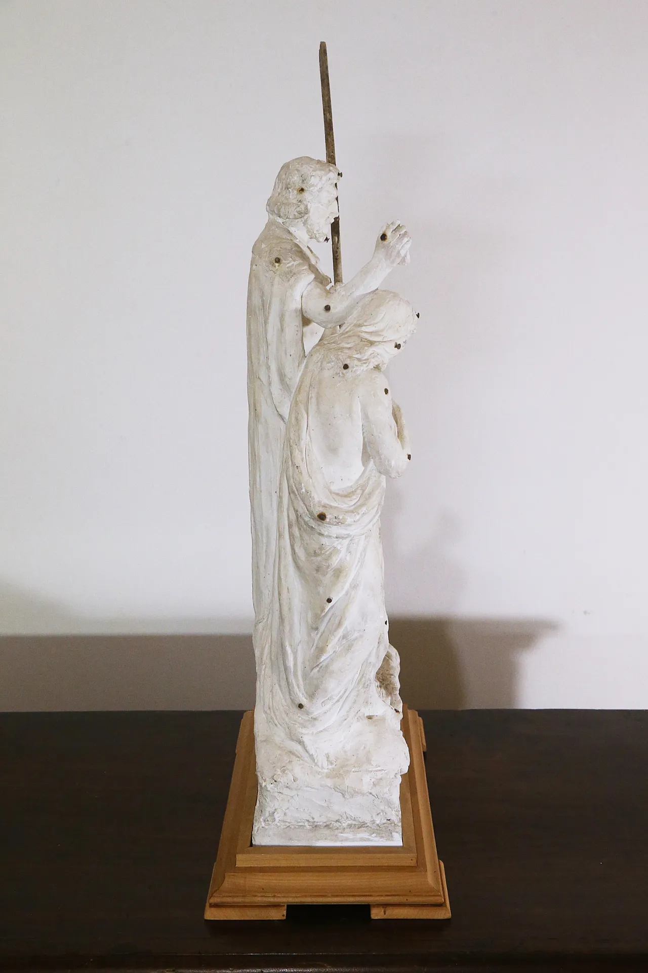 Preparatory plaster sculpture baptism Jesus John the Baptist, 20s 17