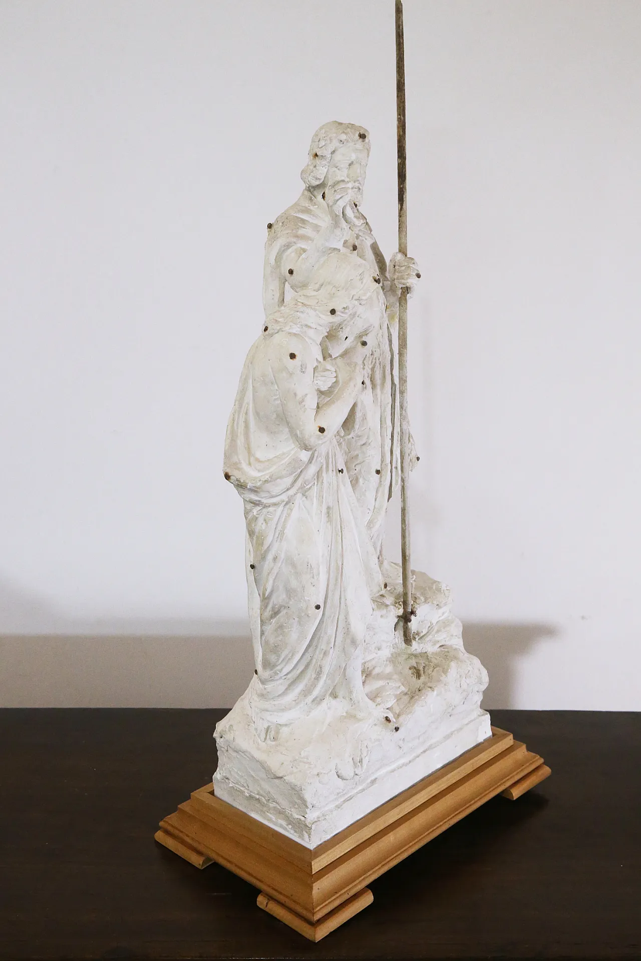 Preparatory plaster sculpture baptism Jesus John the Baptist, 20s 18