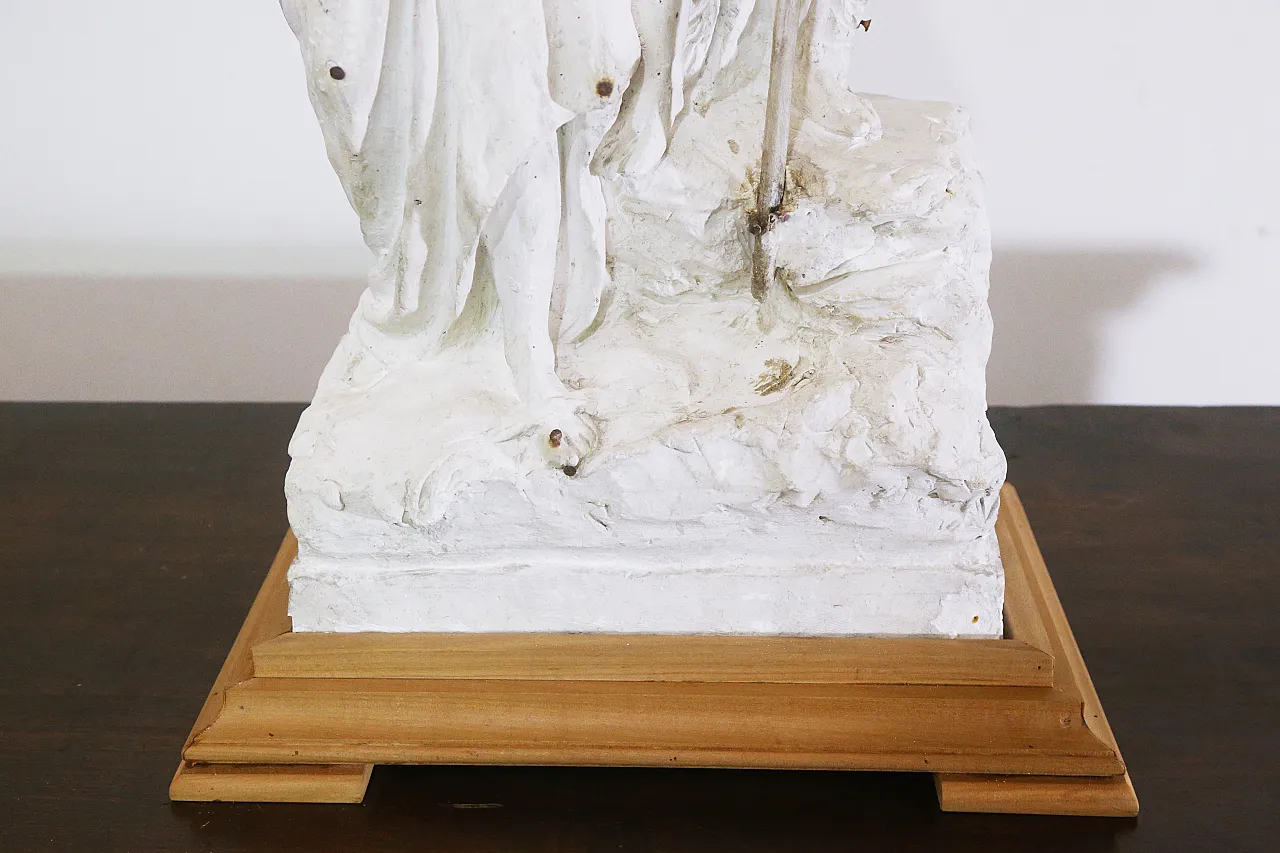 Preparatory plaster sculpture baptism Jesus John the Baptist, 20s 22