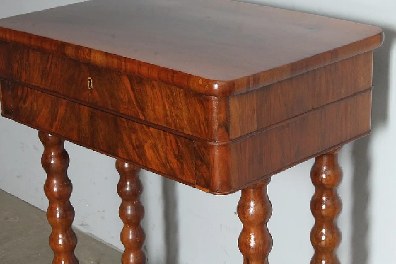 Tavolino da lavoro noce, metà '800 1