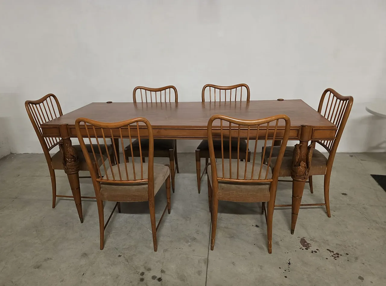 Table and chairs by Pierluigi Colli for Framar, 1950s 10