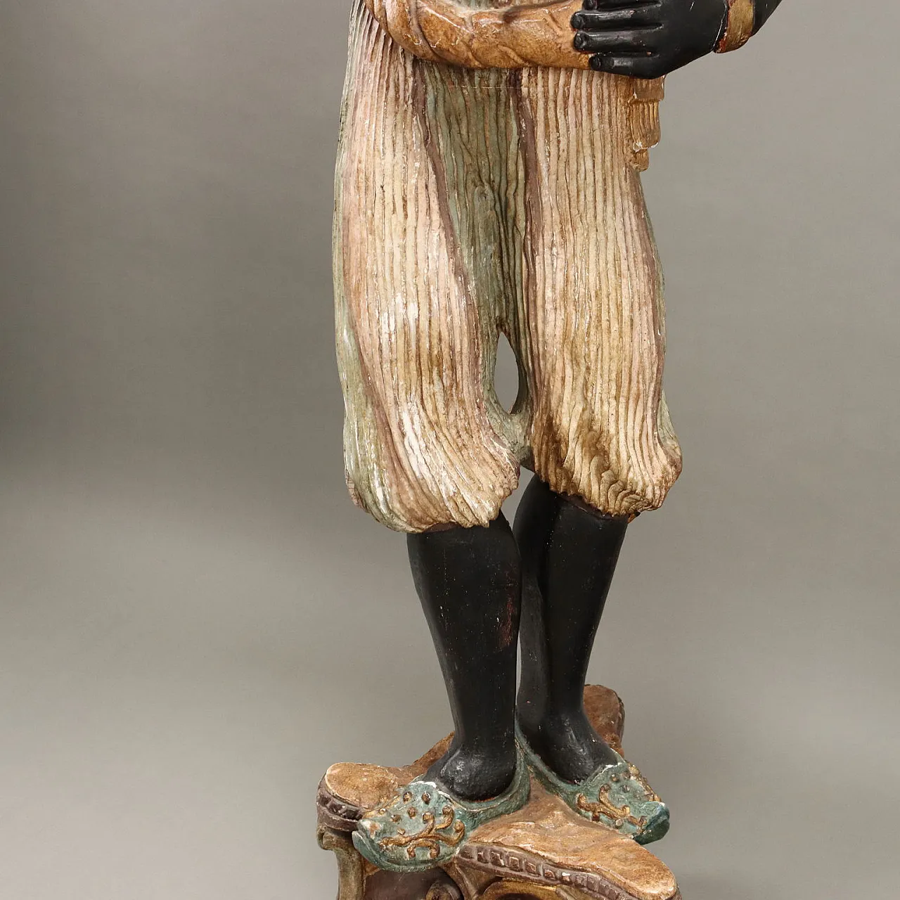 Carved wood and iron candelabra, 20th century 5