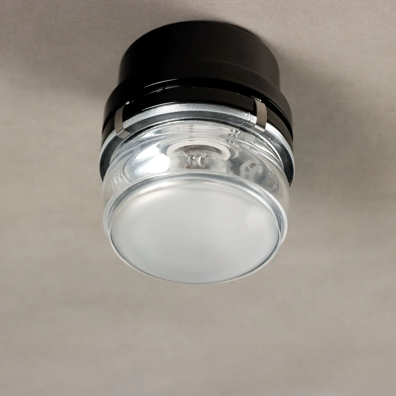 4 Lampade di Joe Colombo in metallo e vetro, anni '60 3