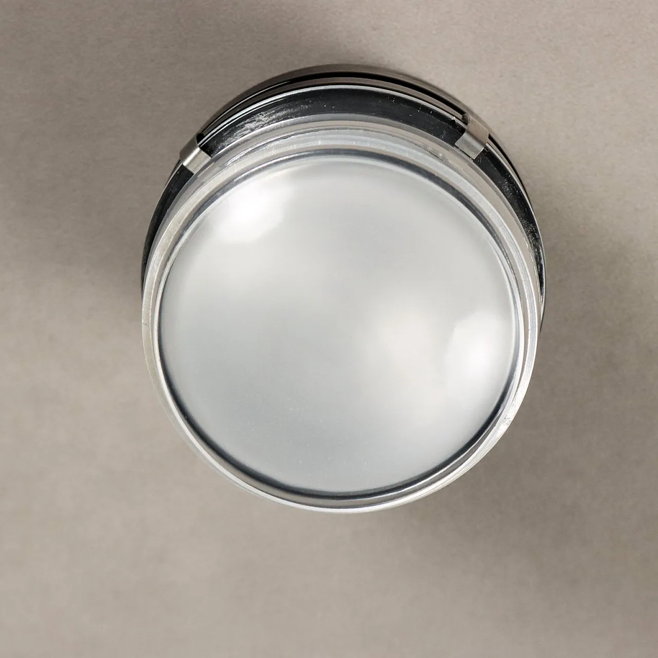 4 Lampade di Joe Colombo in metallo e vetro, anni '60 4