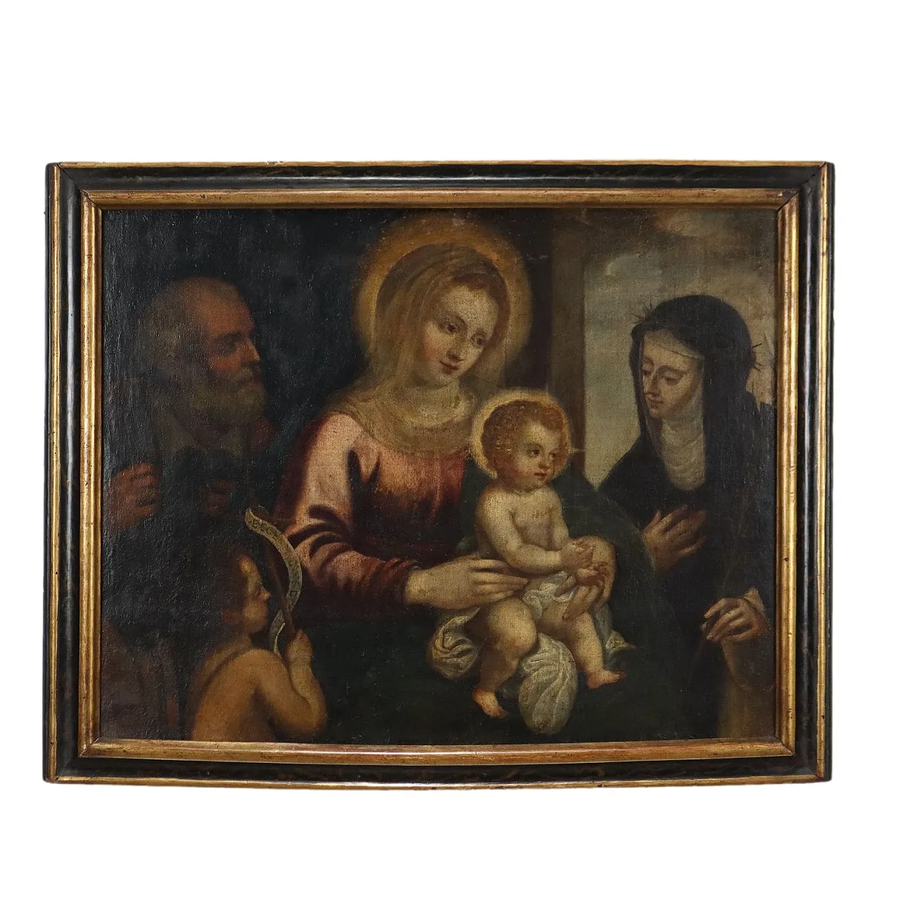 Sacra Famiglia con Santi, olio su tela, '600 1