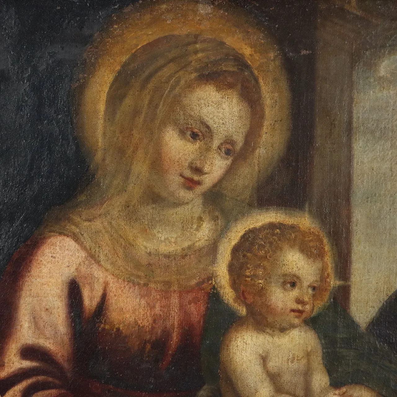 Sacra Famiglia con Santi, olio su tela, '600 3
