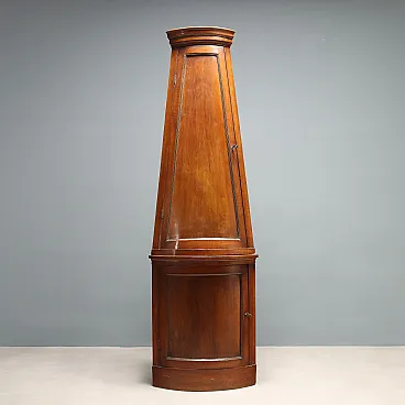 Walnut and brass corner cabinet, 19th century