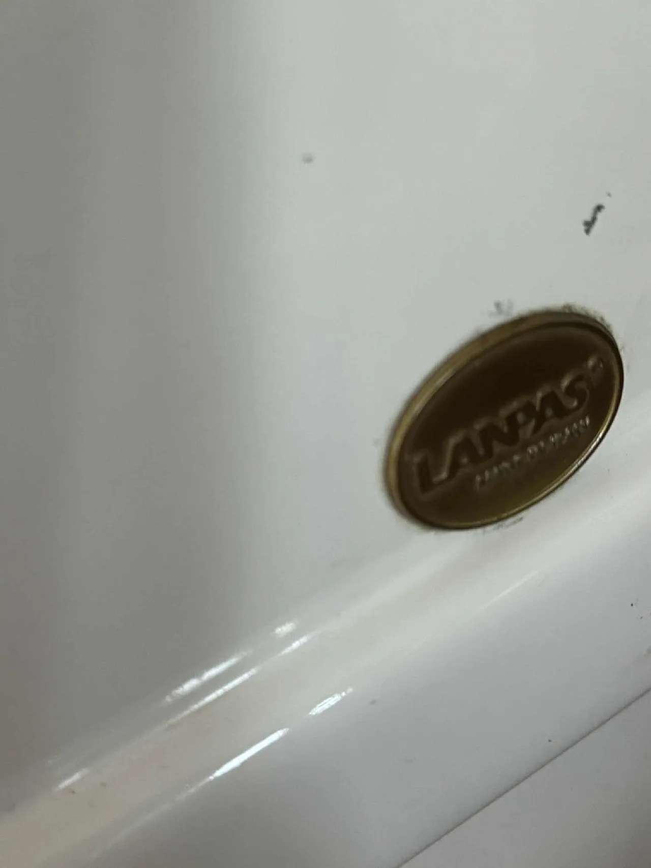 Tavolo da toeletta Space Age con grande specchio ovale, anni '70 4