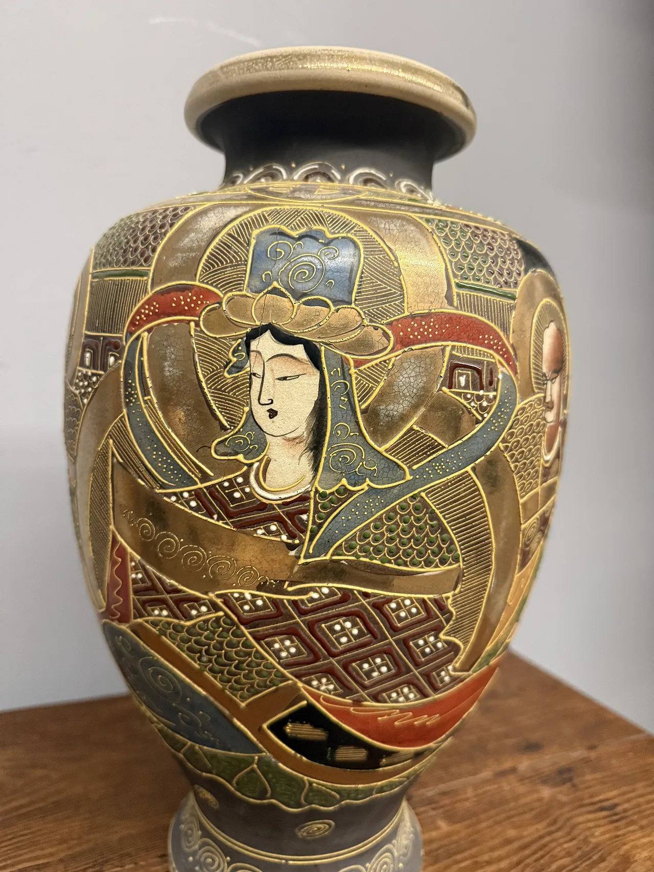 Vaso Giappone Satsumacon personaggi,  '900 3