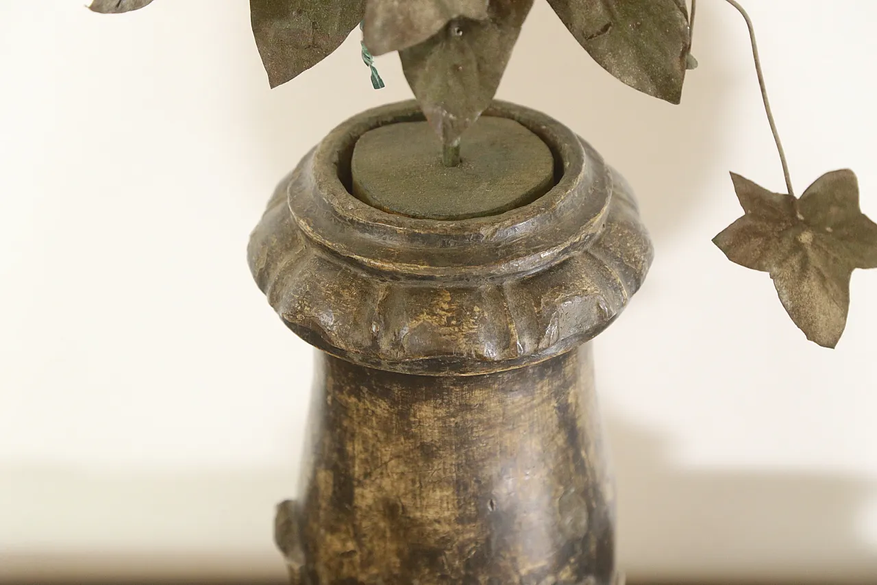 Pair of Baroque silver-plated wood palm holders, 18th century 6