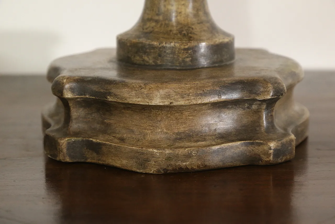 Pair of Baroque silver-plated wood palm holders, 18th century 11