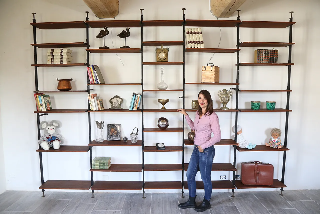Libreria in mogano, anni '70 2