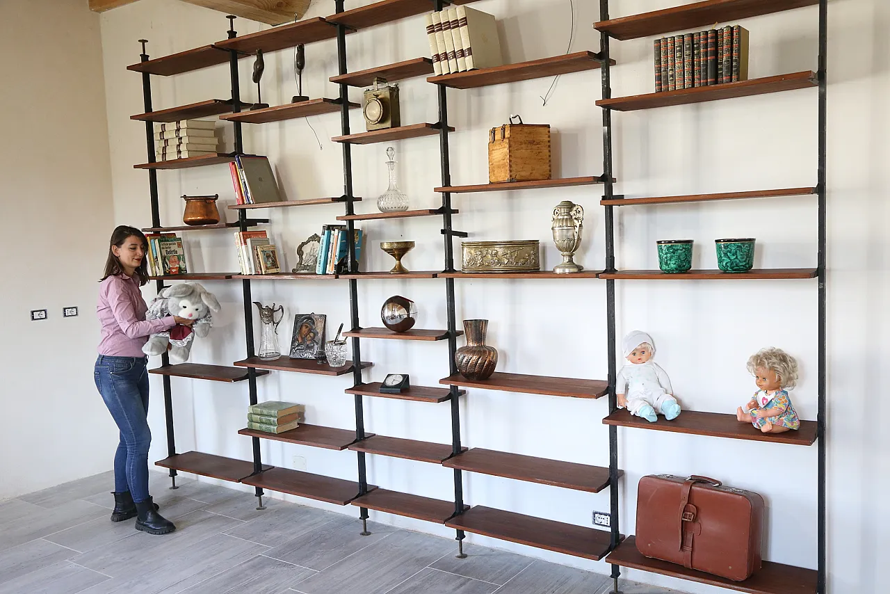 Libreria in mogano, anni '70 3