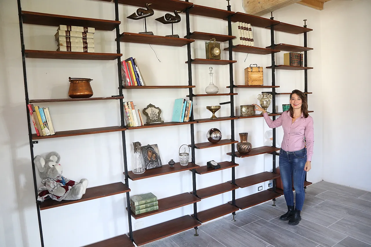 Libreria in mogano, anni '70 4