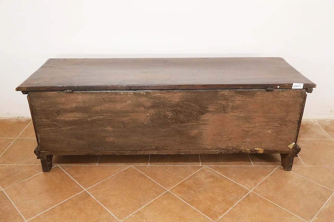 Cassapanca lombardo veneta in pioppo, '600 15