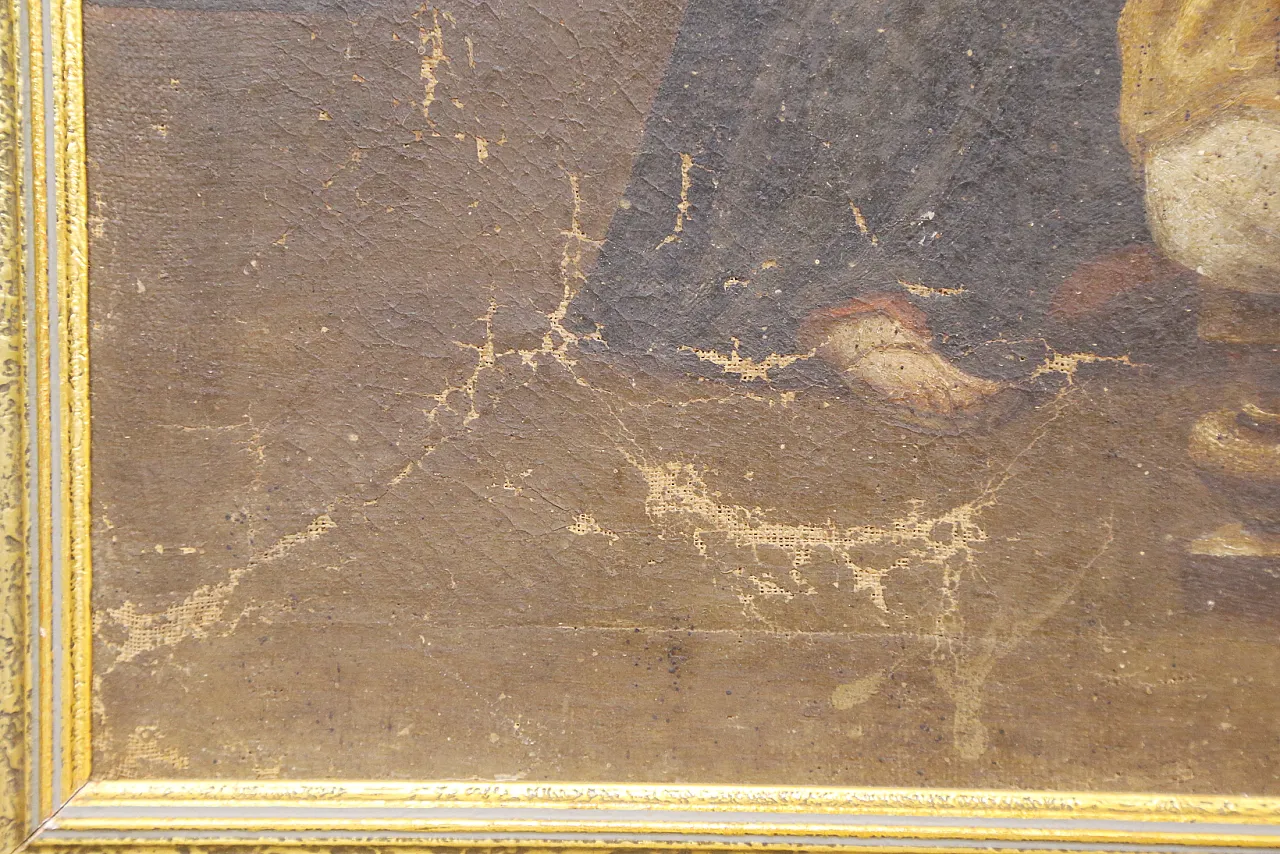 Death of Saint Joseph, Baroque oil on canvas painting, 17th century 7