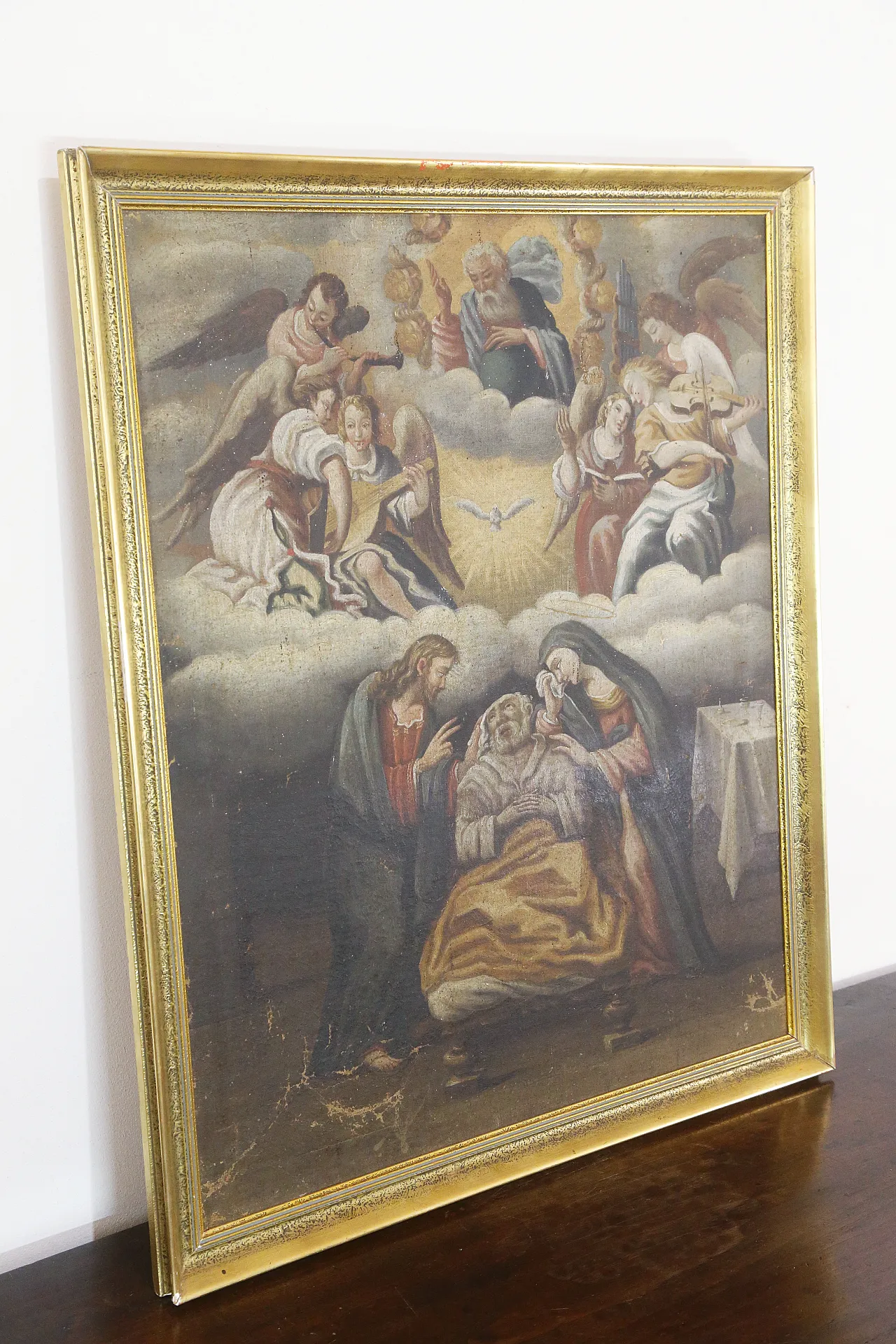 Death of Saint Joseph, Baroque oil on canvas painting, 17th century 9