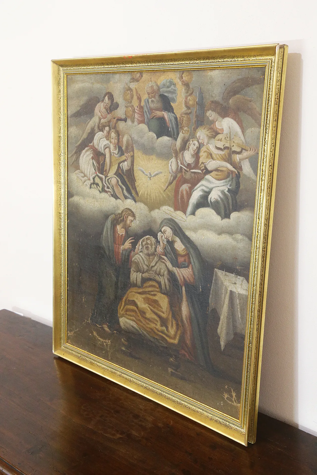 Death of Saint Joseph, Baroque oil on canvas painting, 17th century 10