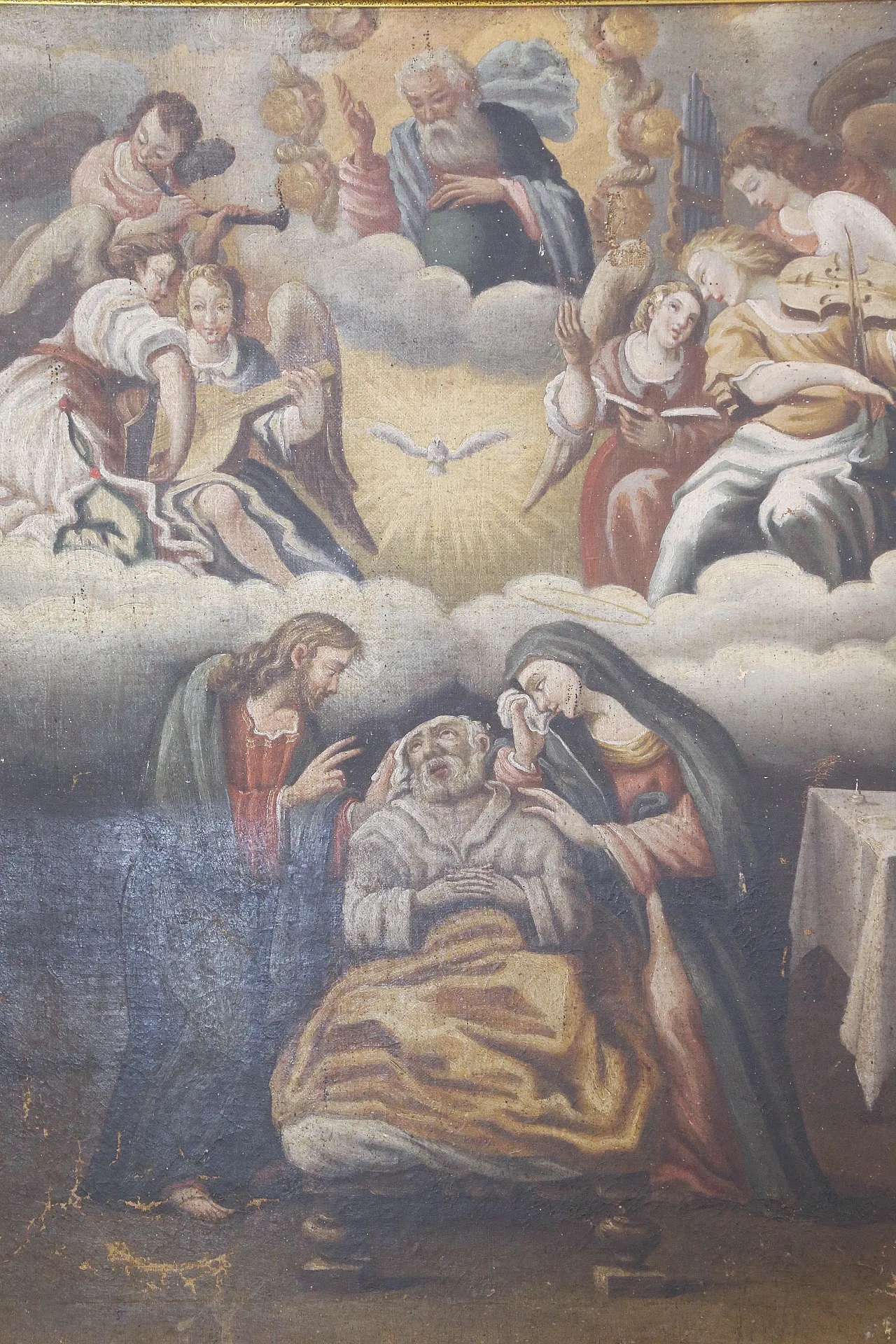 Death of Saint Joseph, Baroque oil on canvas painting, 17th century 13