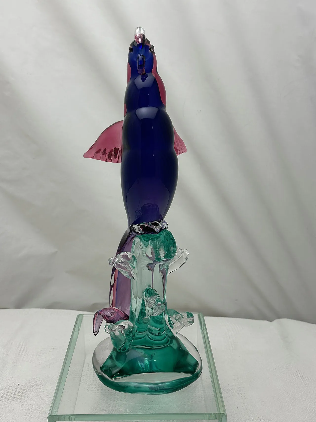 Scultura pappagallo di Archimede Seguso in vetro di Murano, anni '70 3