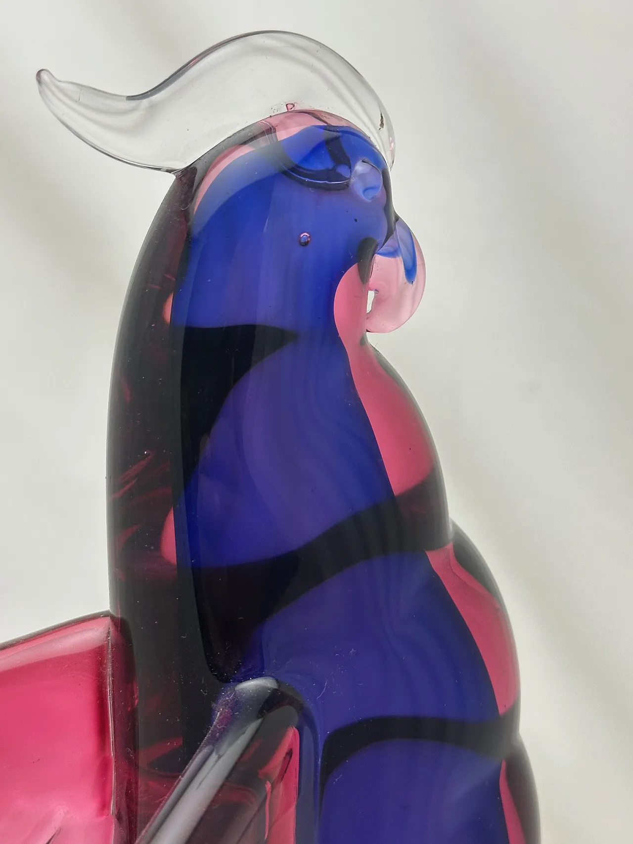 Scultura pappagallo di Archimede Seguso in vetro di Murano, anni '70 10