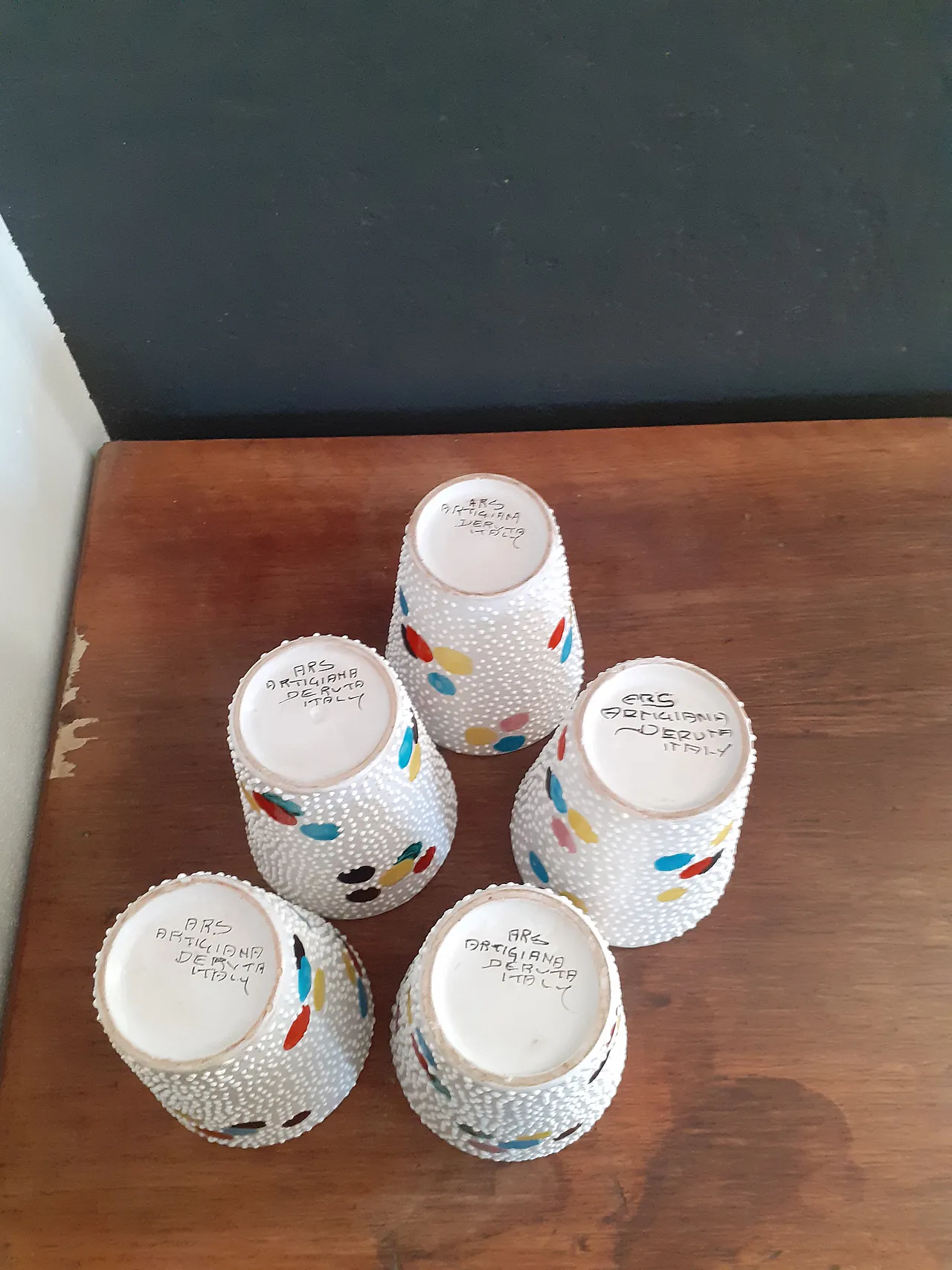 Jug and glasses by Deruta, 50s 10