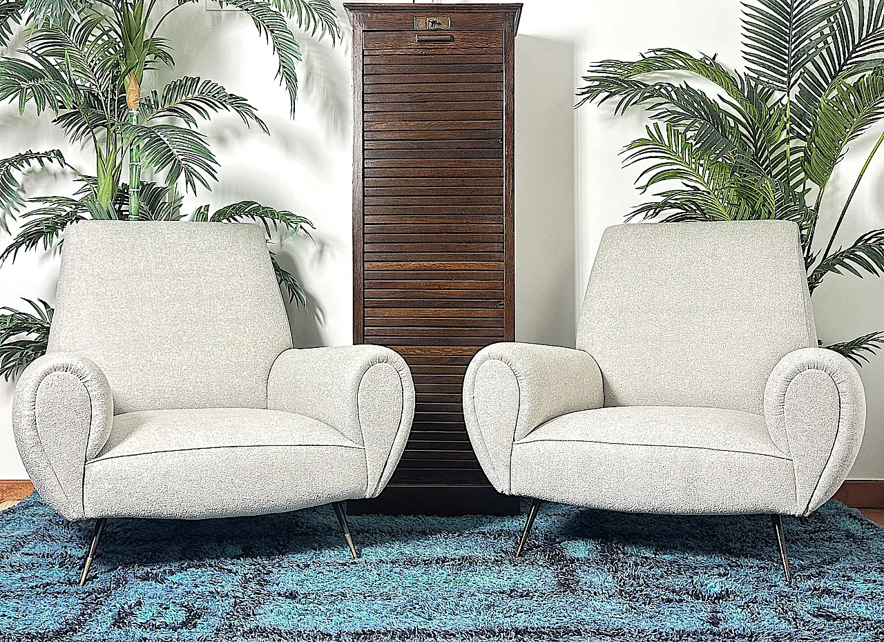 Coppia di Poltrone di Gigi Radice per Minotti, Anni '50 1