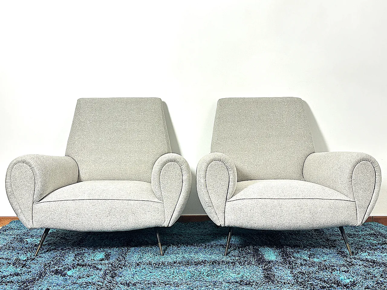 Coppia di Poltrone di Gigi Radice per Minotti, Anni '50 5