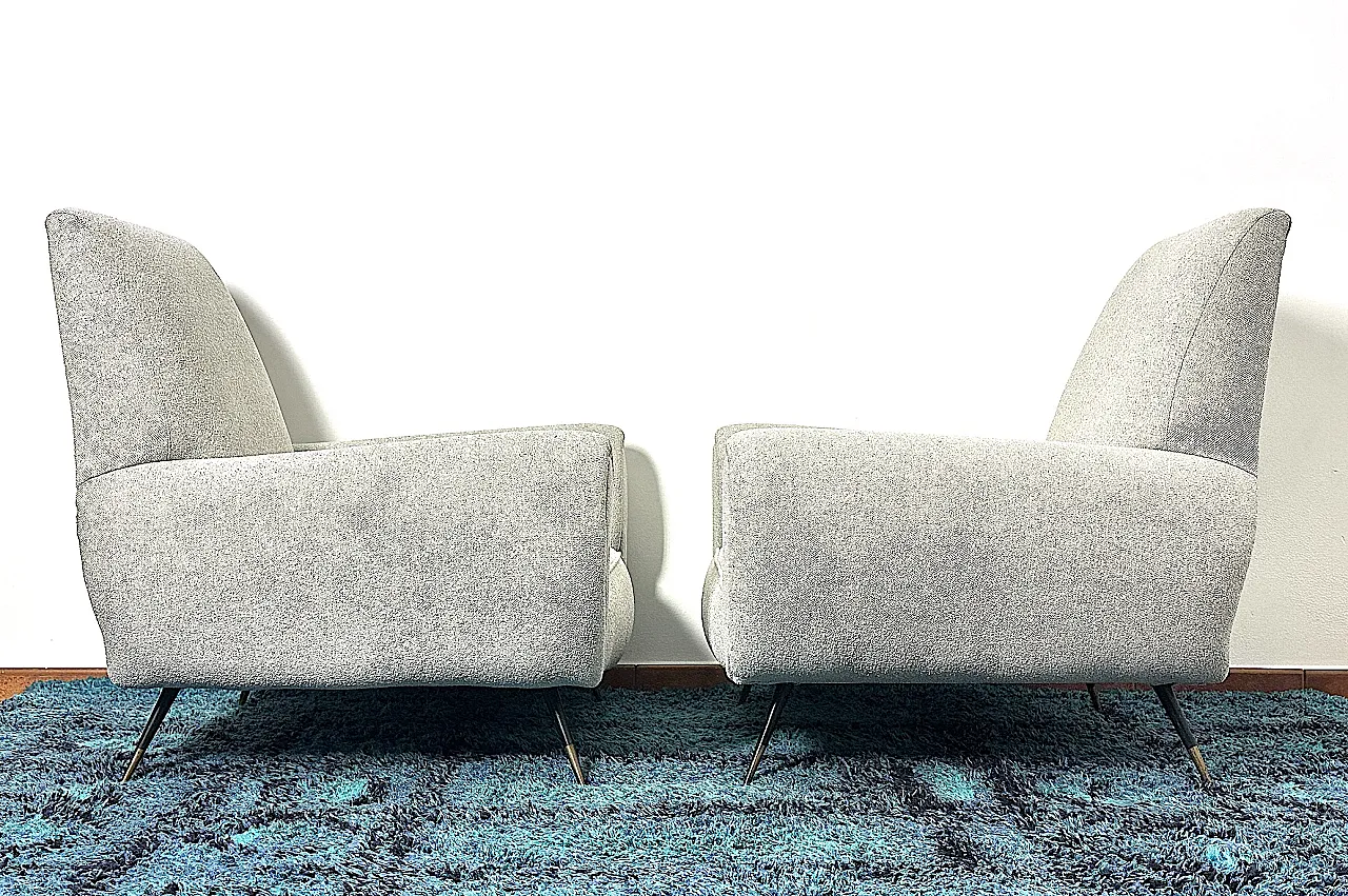 Coppia di Poltrone di Gigi Radice per Minotti, Anni '50 9
