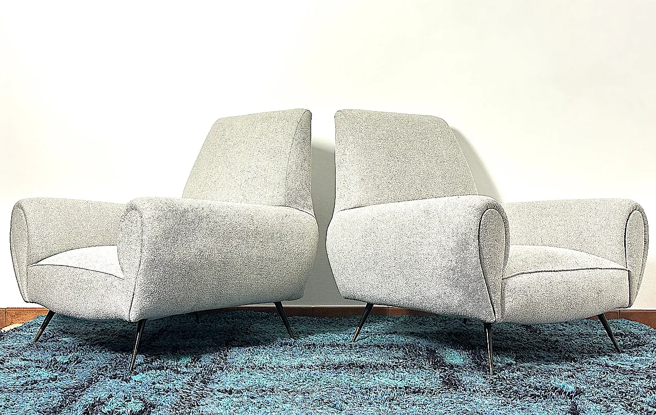 Coppia di Poltrone di Gigi Radice per Minotti, Anni '50 11