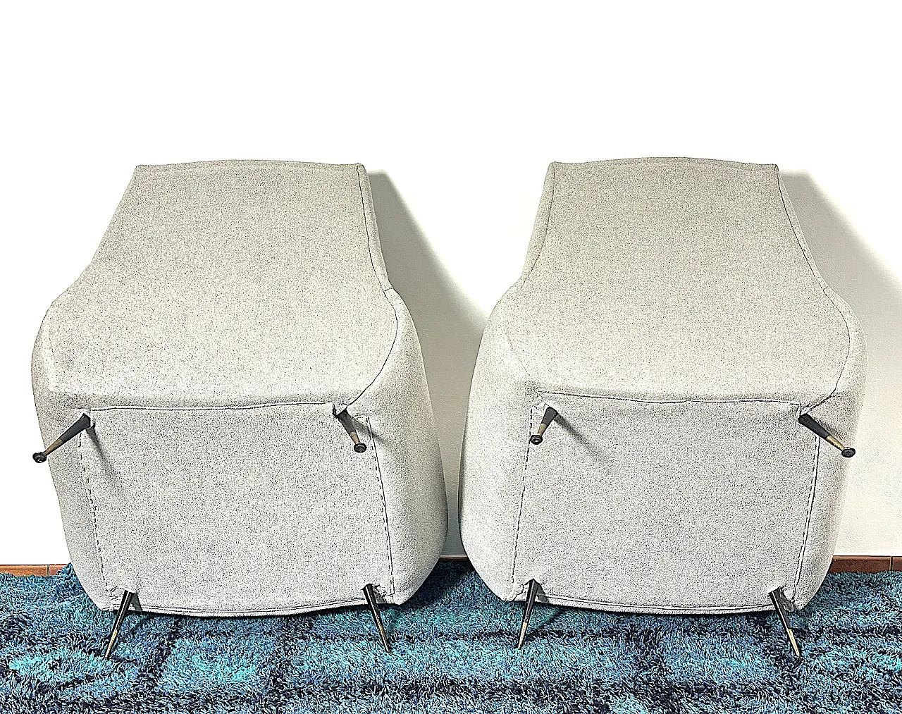 Coppia di Poltrone di Gigi Radice per Minotti, Anni '50 13