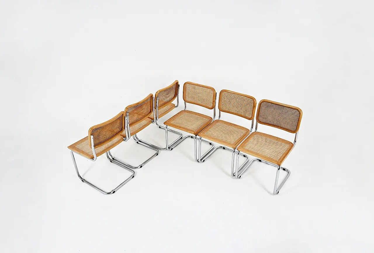 6 Sedie da pranzo stile B32 di Marcel Breuer, anni '90 2