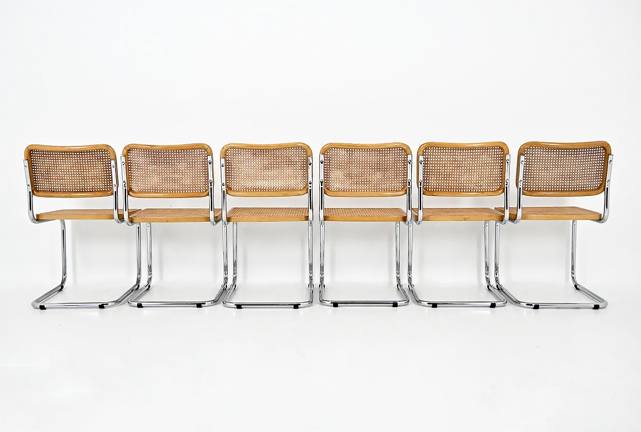 6 Sedie da pranzo stile B32 di Marcel Breuer, anni '90 5