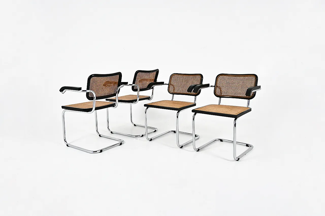 4 Sedie da pranzo stile B32 di Marcel Breuer, anni '90 1