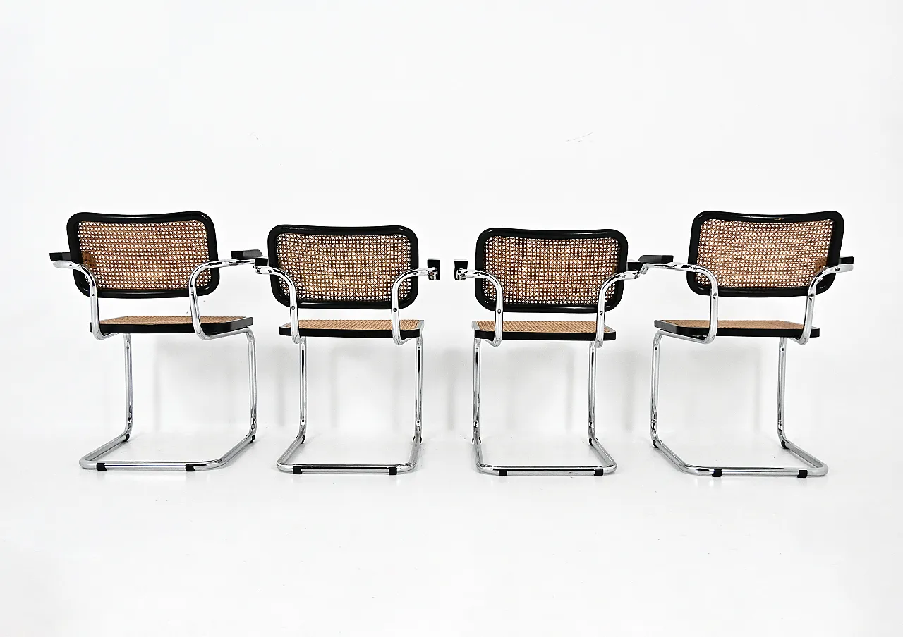 4 Sedie da pranzo stile B32 di Marcel Breuer, anni '90 5