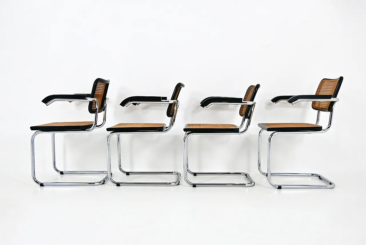 4 Sedie da pranzo stile B32 di Marcel Breuer, anni '90 6
