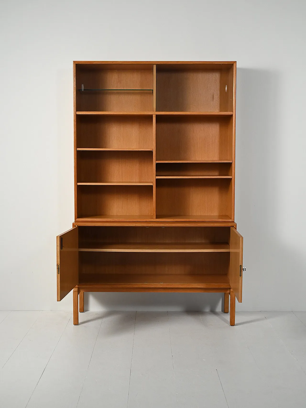 Bookcase with display cabinet by Marian Grabinsky for IKEA 3