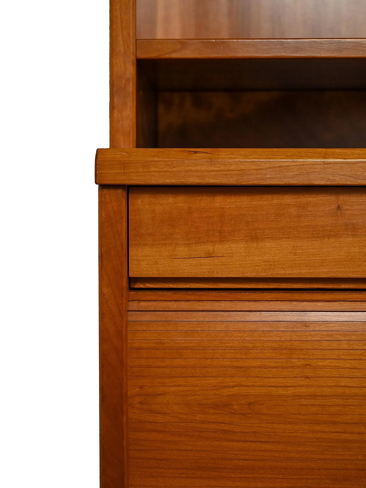 Scandinavian bookcase with sideboard and exposed shelves, 1940s/50s 6