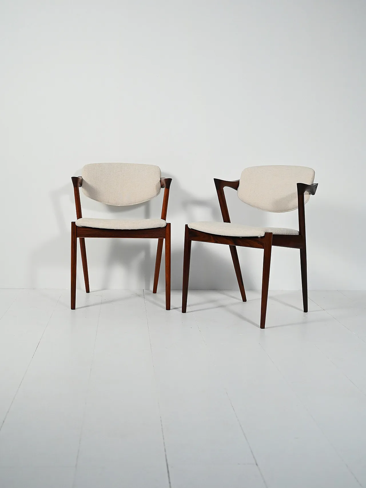 Pair of model 42 chairs by Kai Kristiansen, 50s 1