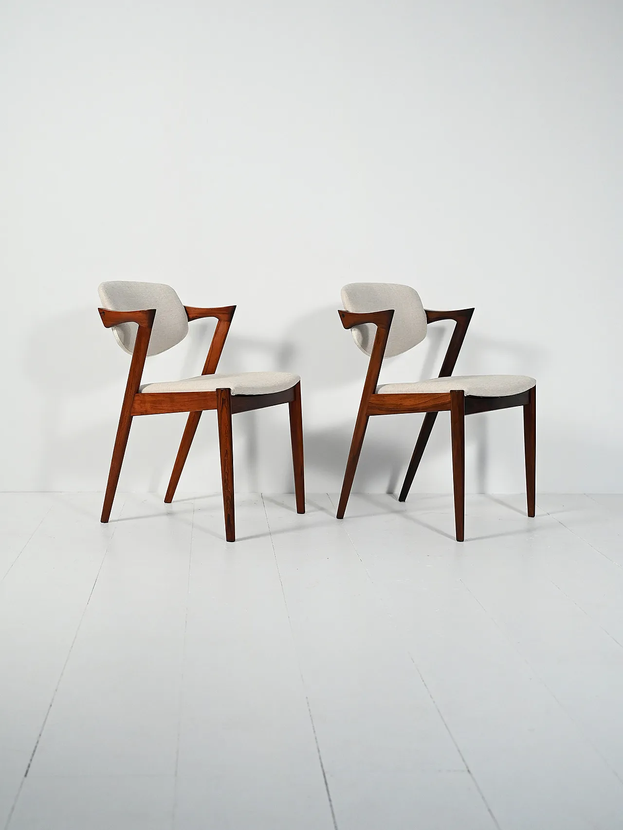 Pair of model 42 chairs by Kai Kristiansen, 50s 3