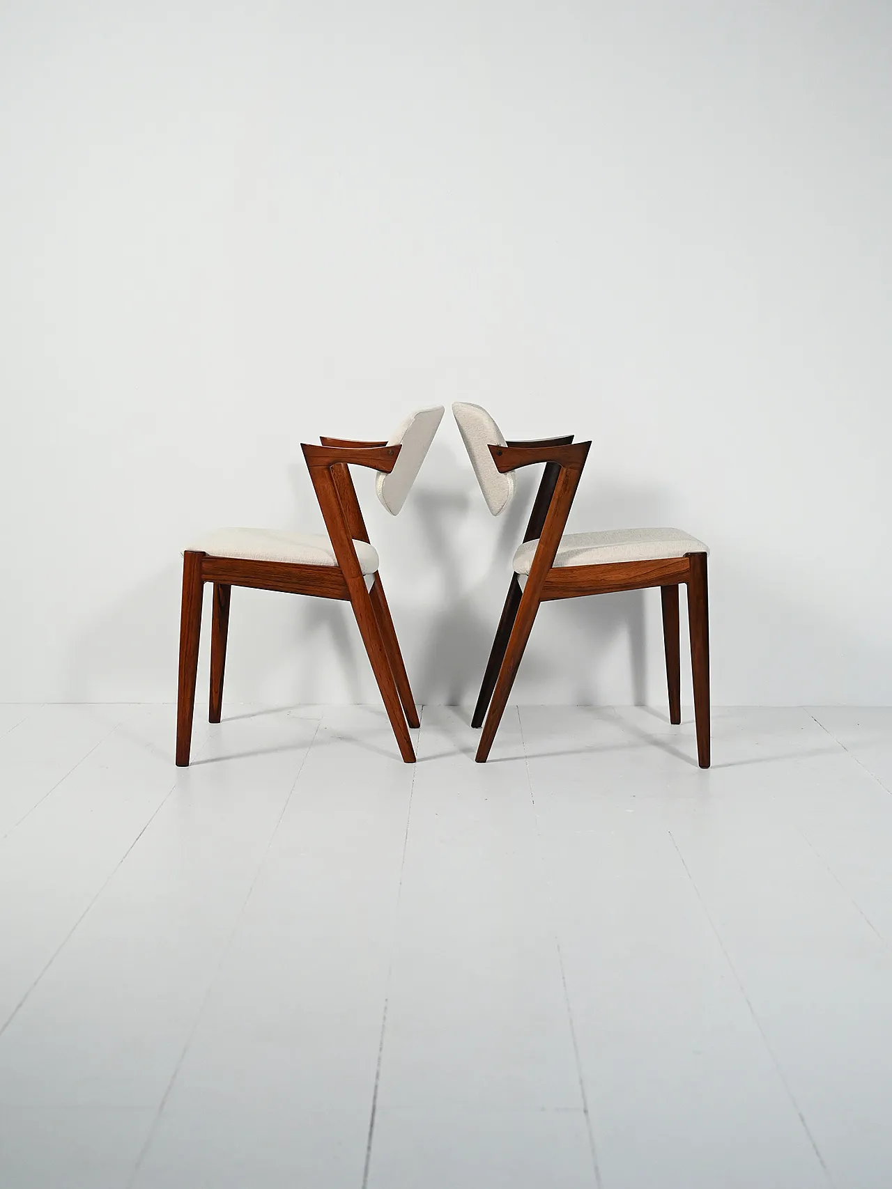 Pair of model 42 chairs by Kai Kristiansen, 50s 4